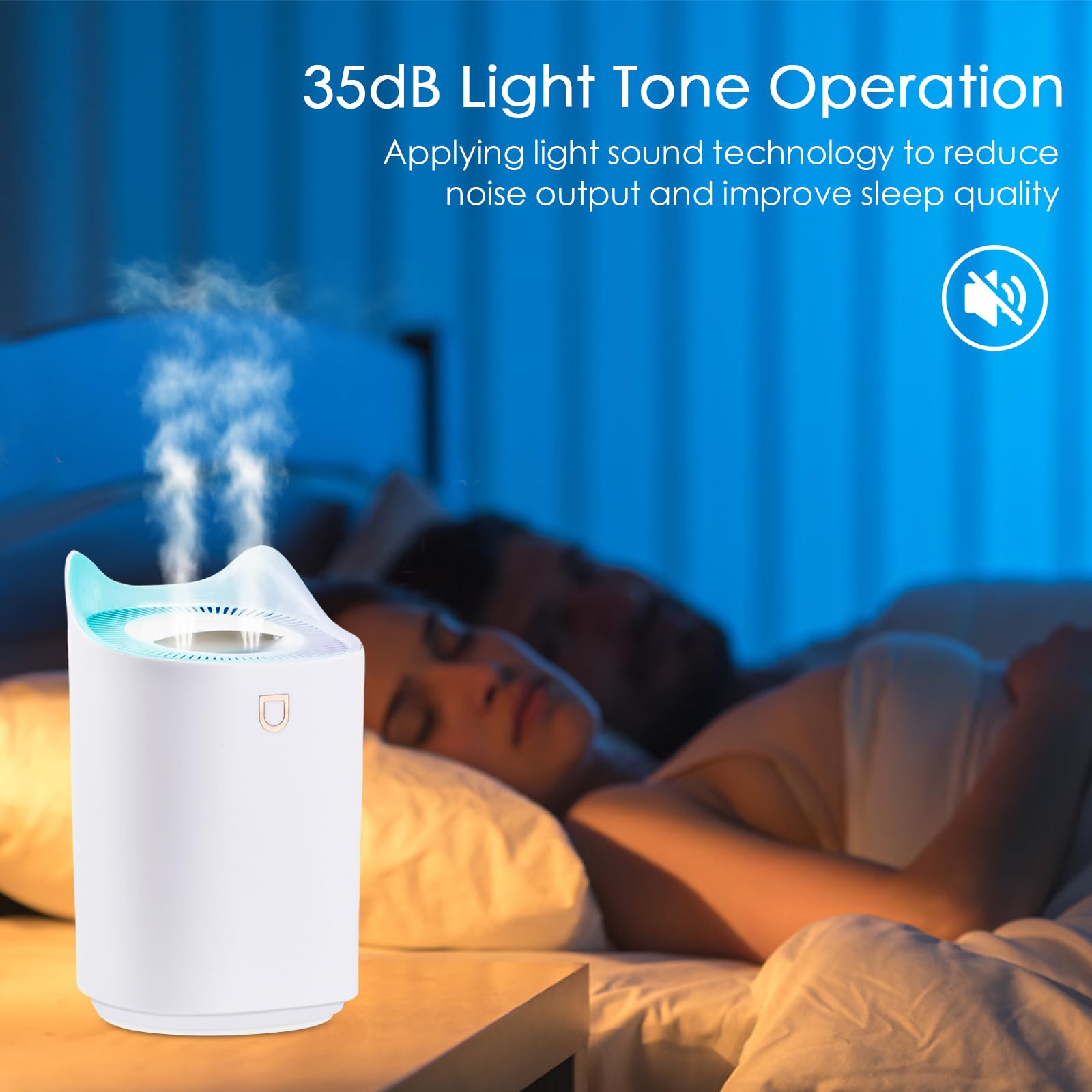 Humidificateur 3L, Top-Fill Humidificateur pour Chambre avec 7 couleurs