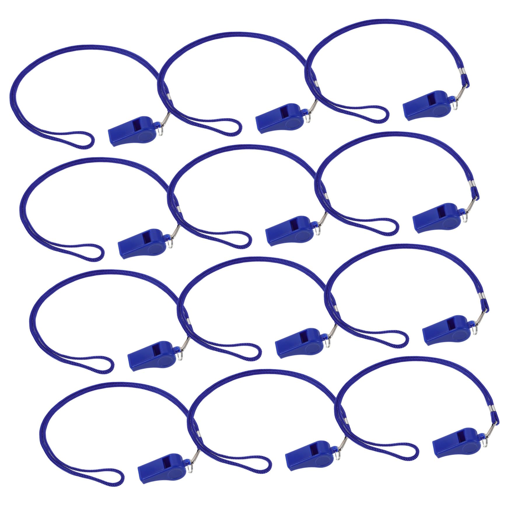 36 Piezas Silbatos Deportivos con Cuerda Silbato Árbitro Plástico Resistente y Sonido Fuerte para Fútbol Senderismo Baloncesto y Emergencias Color Azul