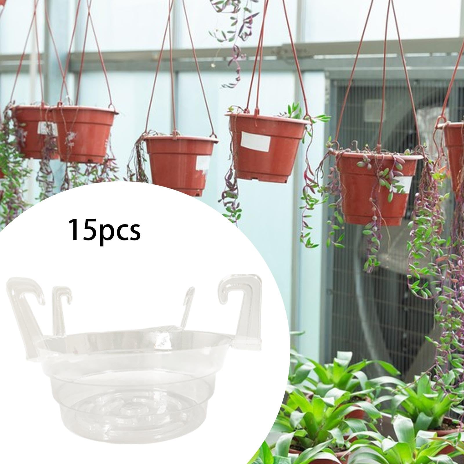 15 Pflanzschalen, Blumentopfhaken, Transparentes PP Zum Feuchtigkeitserhalt Und Schutz von Teppichen, Geeignet für Den Innenbereich, Mehrfarbig, 10inch