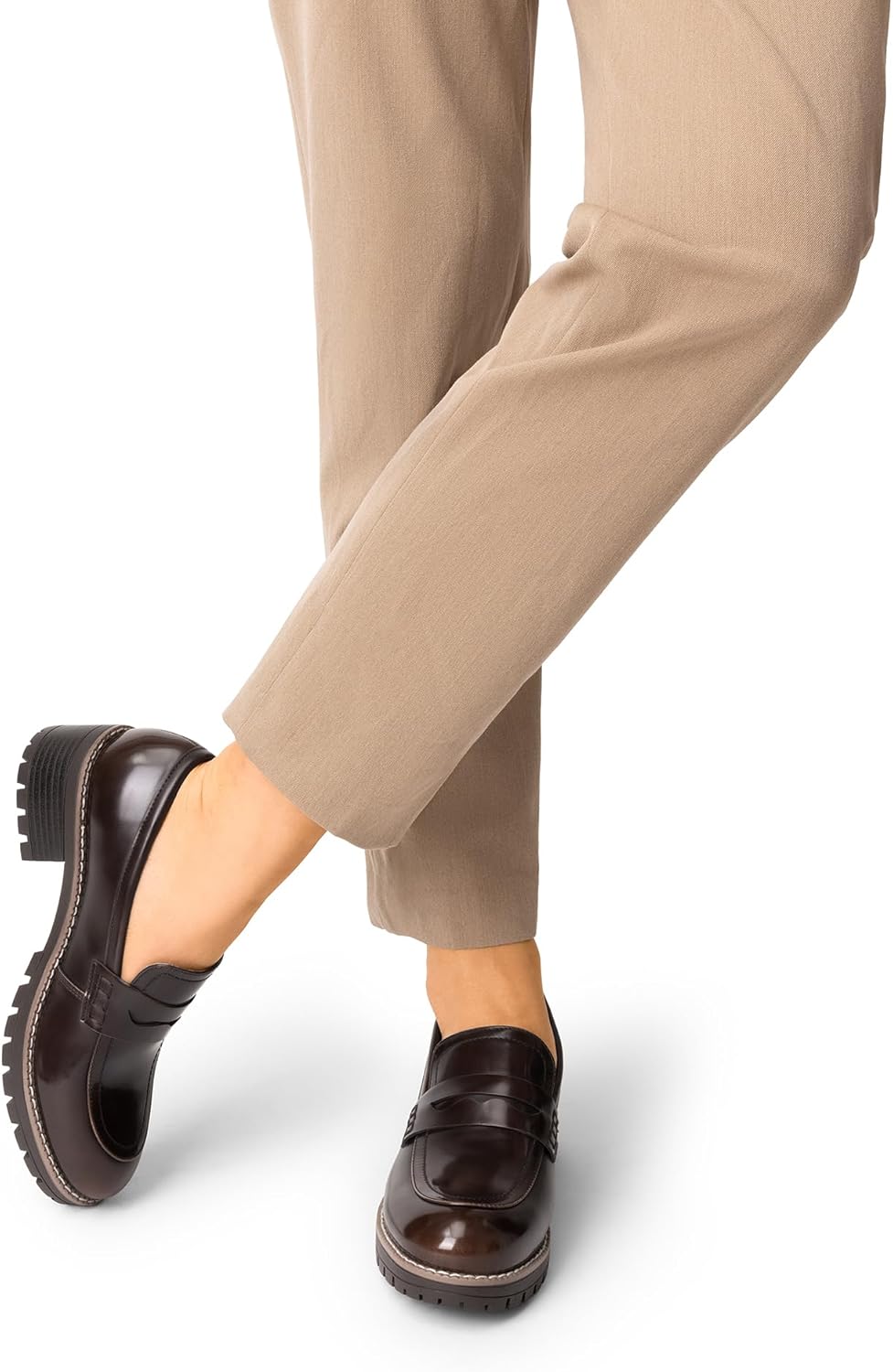 DREAM PAIRS Women's Platform Chunky Heeled Loafers, Womens Business Casual Shoes - Image 2