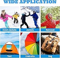 Vista 7 de 10 parches de reparación de nailon, parche de tela de nailon negro, parche de nailon autoadhesivo, parches de reparación impermeables