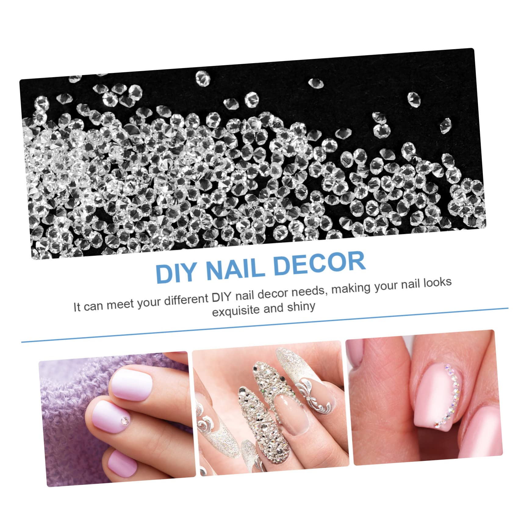 25 Ensembles Accessoires de Manucure de Patches Verre pour Art des Ongles Outils Diy et Fournitures de Manucure Décoration Éblouissante et pour Ongles Artificiels et Naturels