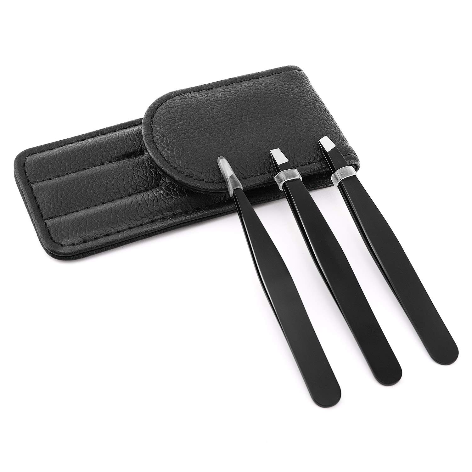 Luxspire Tweezers Set 3PCS Stainless Steel Tweezers Kit