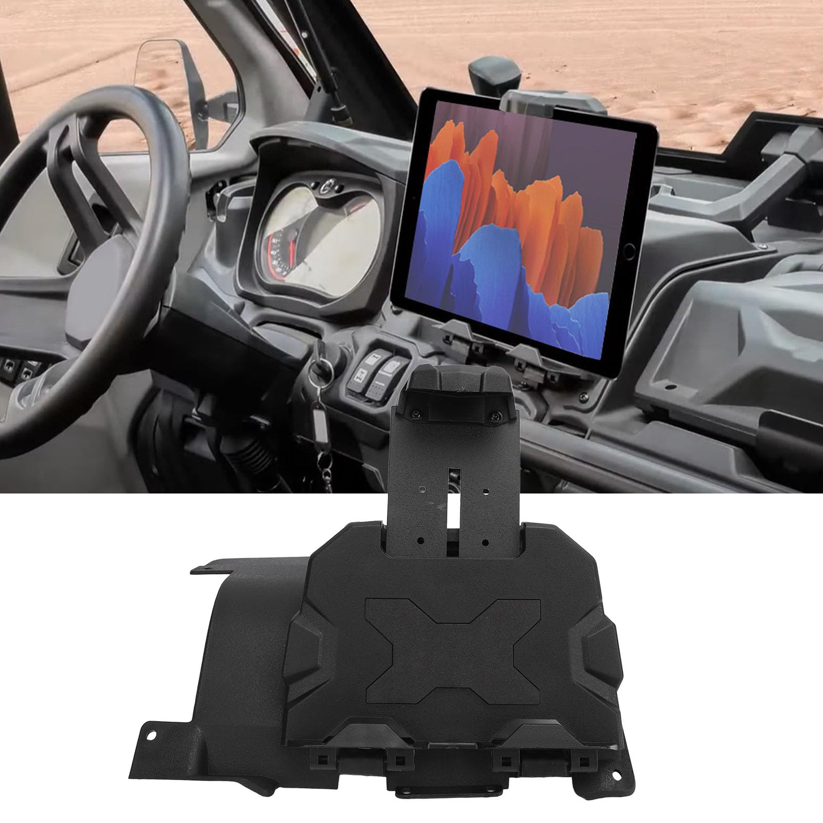 UTV 10-calowy Uchwyt na Urządzenie Elektroniczne Trwały Schowek na HD5 HD8 HD9 HD10, na większość Tabletów i Telefonów, materiał HDPE