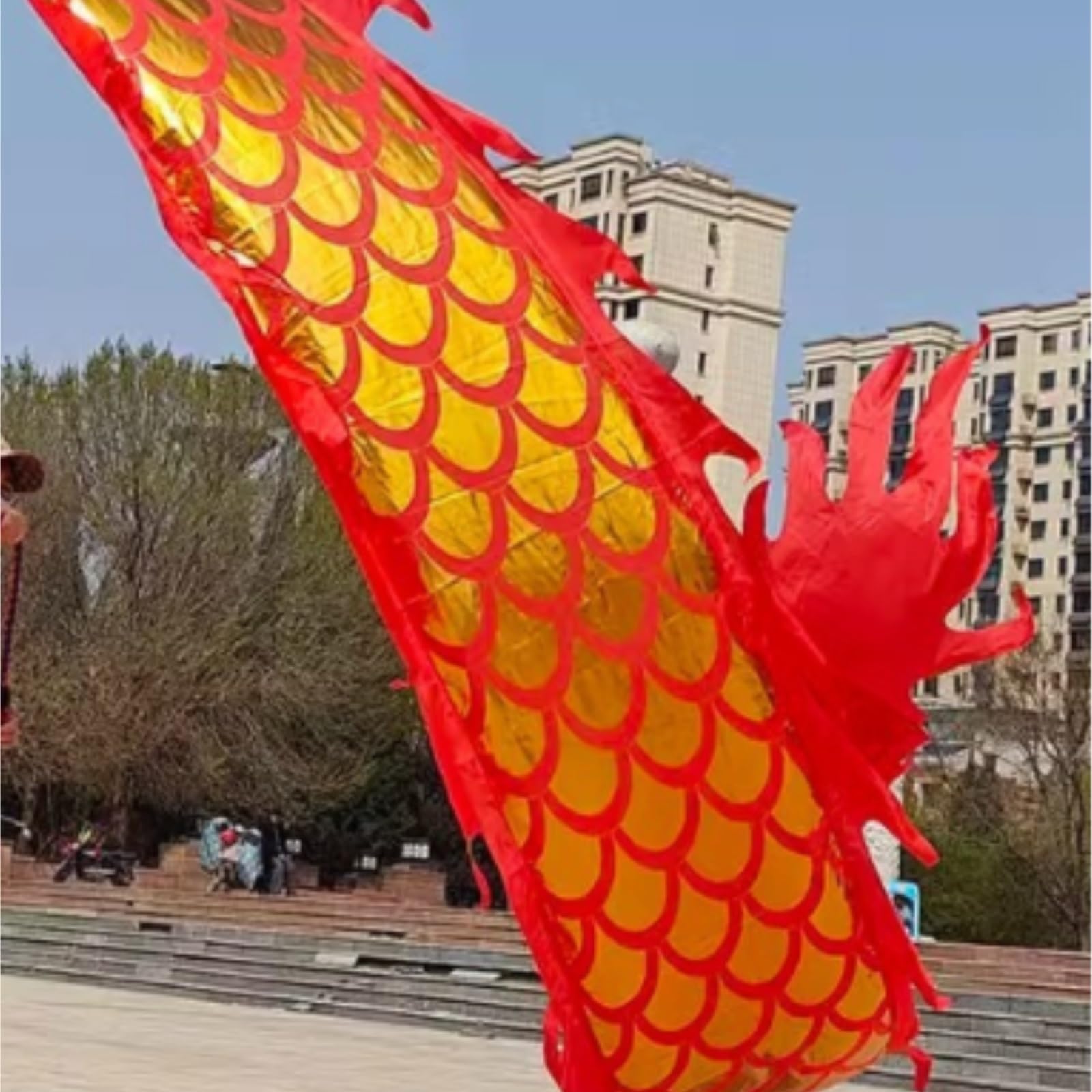 Drago Cinese per Feste 3D Dragon Dance Ribbon Streamer Drago E Leone Danza Puntelli Fitness All'aperto Feste Cinesi in Italia(Blue,12 Meters)