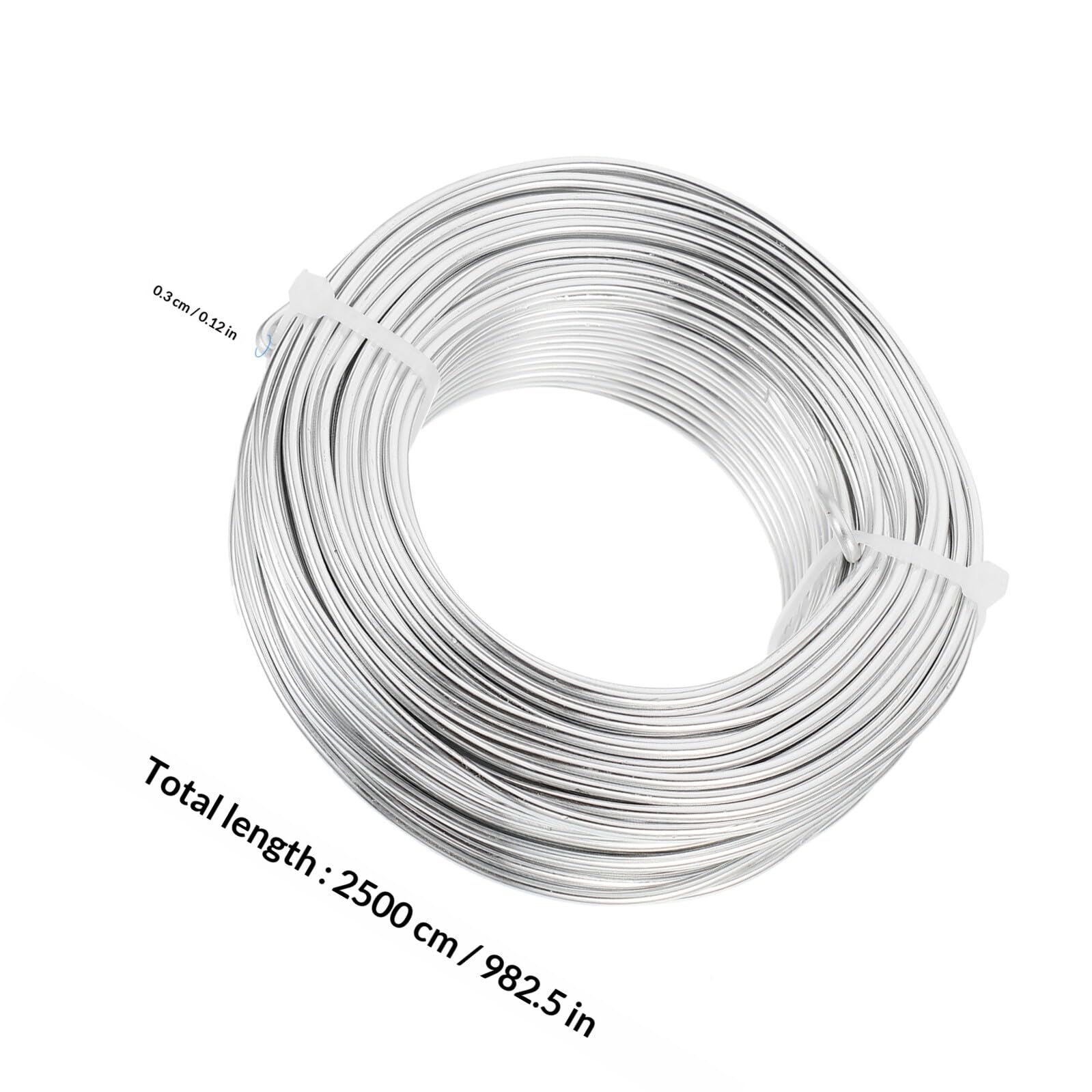 SUPVOX Alambre Adecuado de 3mm Joyería Flexible Ligero para de Aluminio para Hacer Pendientes en Collares Proyectos de Manualidades