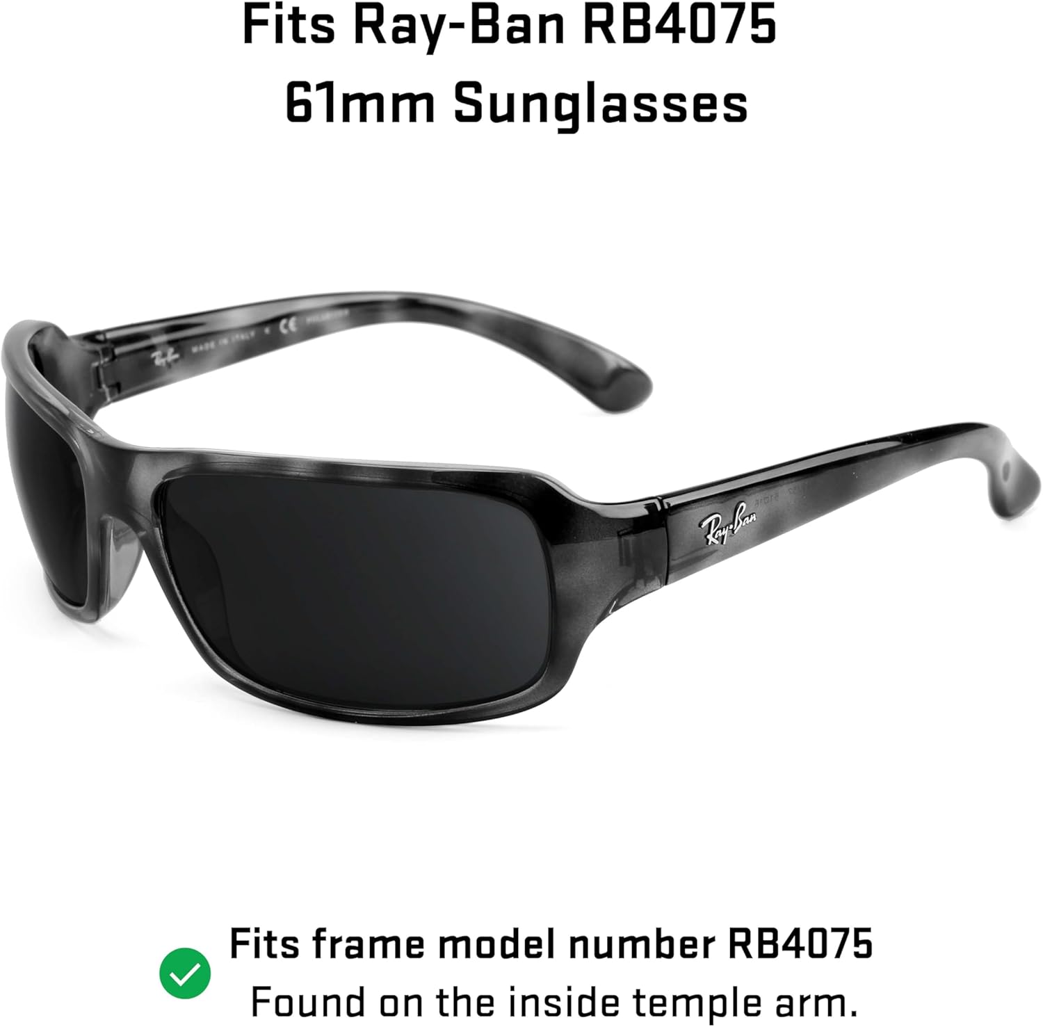 Revant Replacement Lenses for Ray-Ban RB4075 61mm