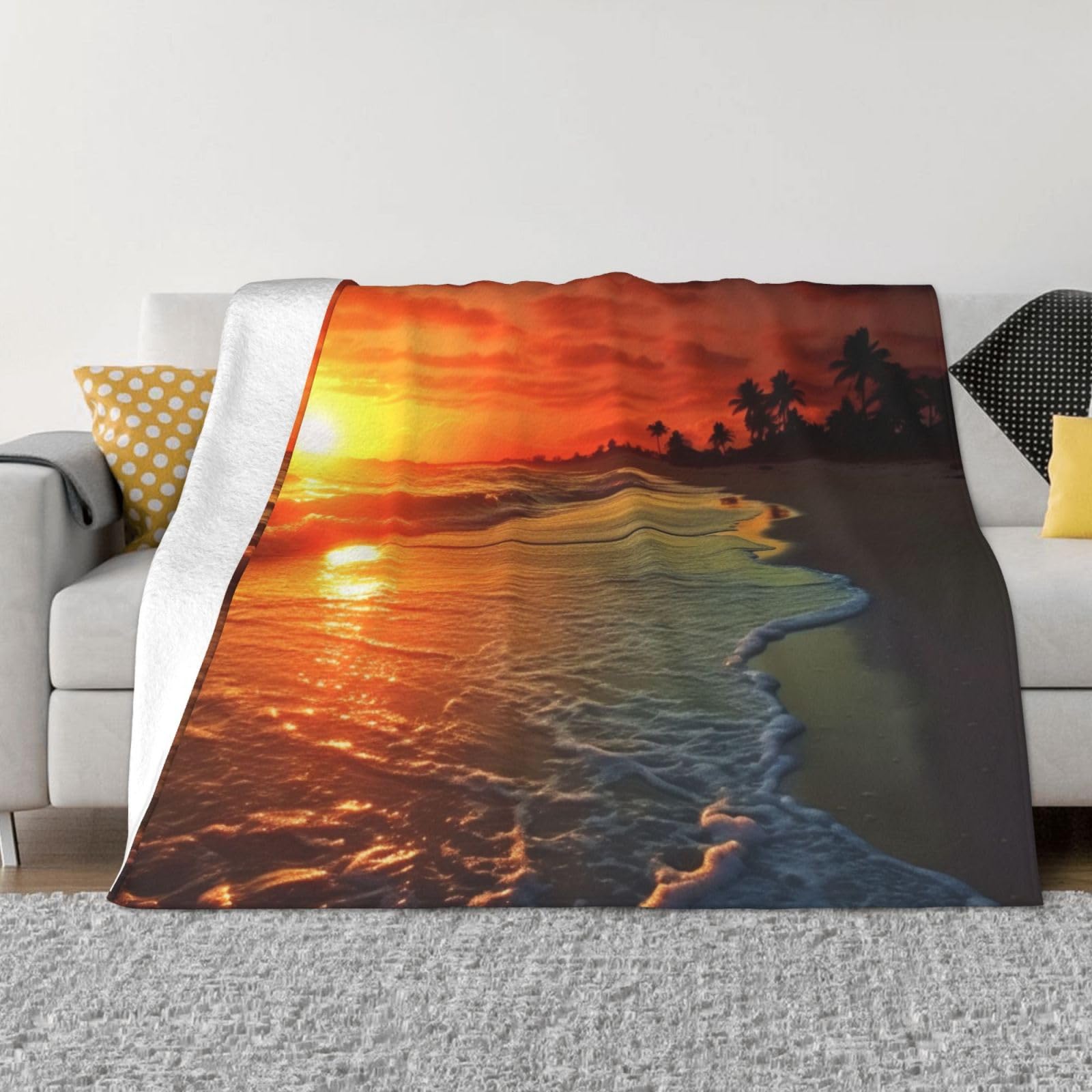 Couverture polaire ultra douce 203x152 cm plaid lit et canapé