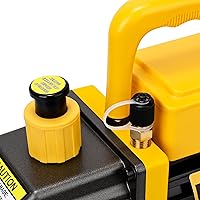 Vista 6 de Bomba de vacío de 3.6 CFM, bomba de vacío de aire HVAC de paleta giratoria de una etapa de 110 V, 1/4 HP, recarga de refrigerante de CA