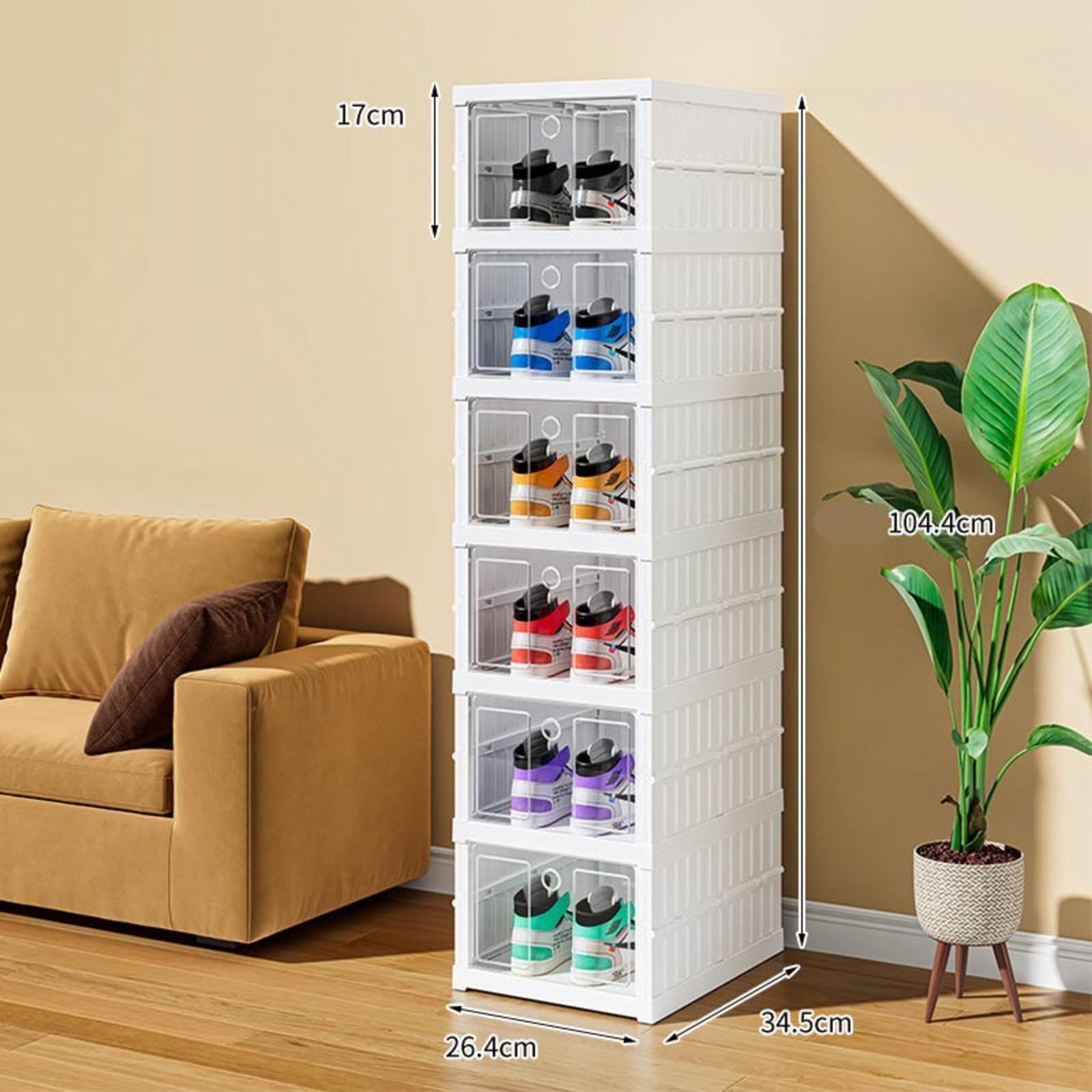 Amazon｜靴箱 シューズケース 下駄箱 3段ボックス 収納box 省スペース