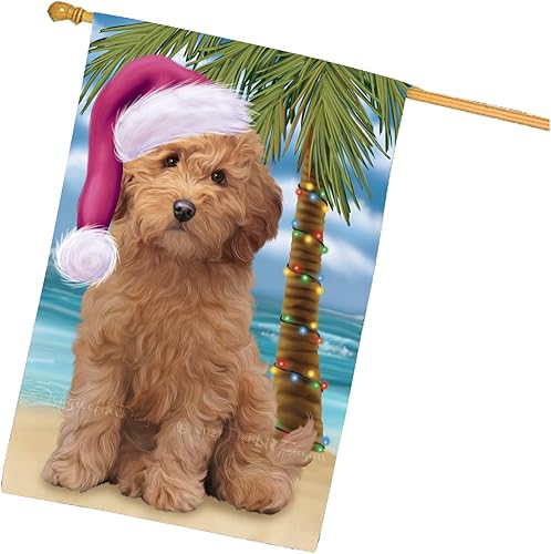 Doggie of the Day Goldendoodle HFLG61613 - Bandera de casa de perro Decoración de jardín para mascotas de doble cara para Navidad, verano, 28 Doggie of the Day Goldendoodle HFLG61613 - Bandera de casa de perro Decoración de jardín para mascotas de doble cara para Navidad, verano, 28
