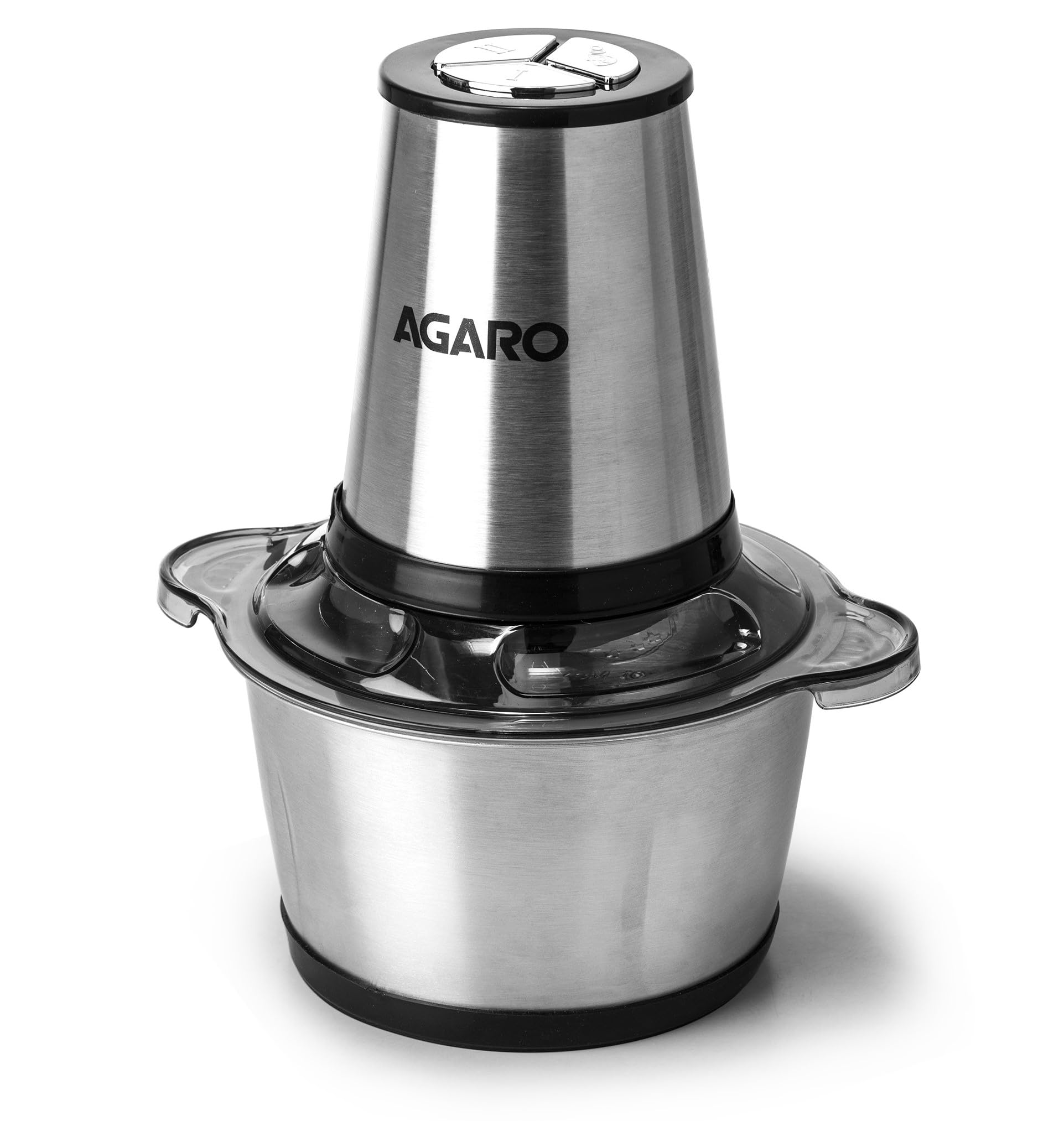 AGARO Delite Vegetable & Meat Chopper for Kitchen, Garlic Peeler, Egg Whisker, 2L Bowl, 400W Motor, 3 Speed Settings, Meat Grinder, Vegetable Mixer, Stainless Steel Body, Onion, Garlic, Fruits. (B0D2J66BP8) Amazon Price History, Amazon Price Tracker