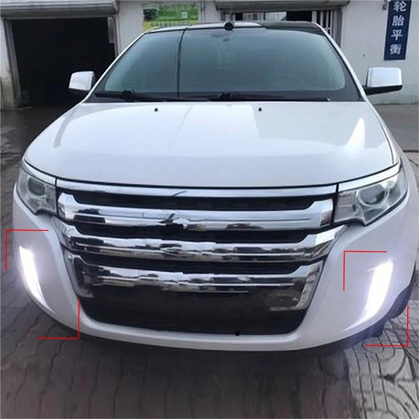 Giro Indicadoras Luz 1 Par De Luces De Circulación Diurna LED DRL ABS De 12 V Con Luces De Señal De Giro Y Lámpara Antiniebla Para Ford Para Edge 2009-2014
