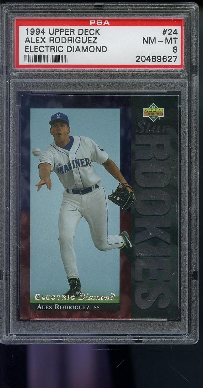 1994 Upper Deck Alex Rodriguez Electric Diamond 24 8 Graded Rookie
