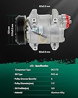 Vista 8 de SCITOO CO 11044JC Bomba de compresor de CA 2001-2009 apta para V-olvo S60 S80 V70 XC70 2.3L 2.4L 2.5L