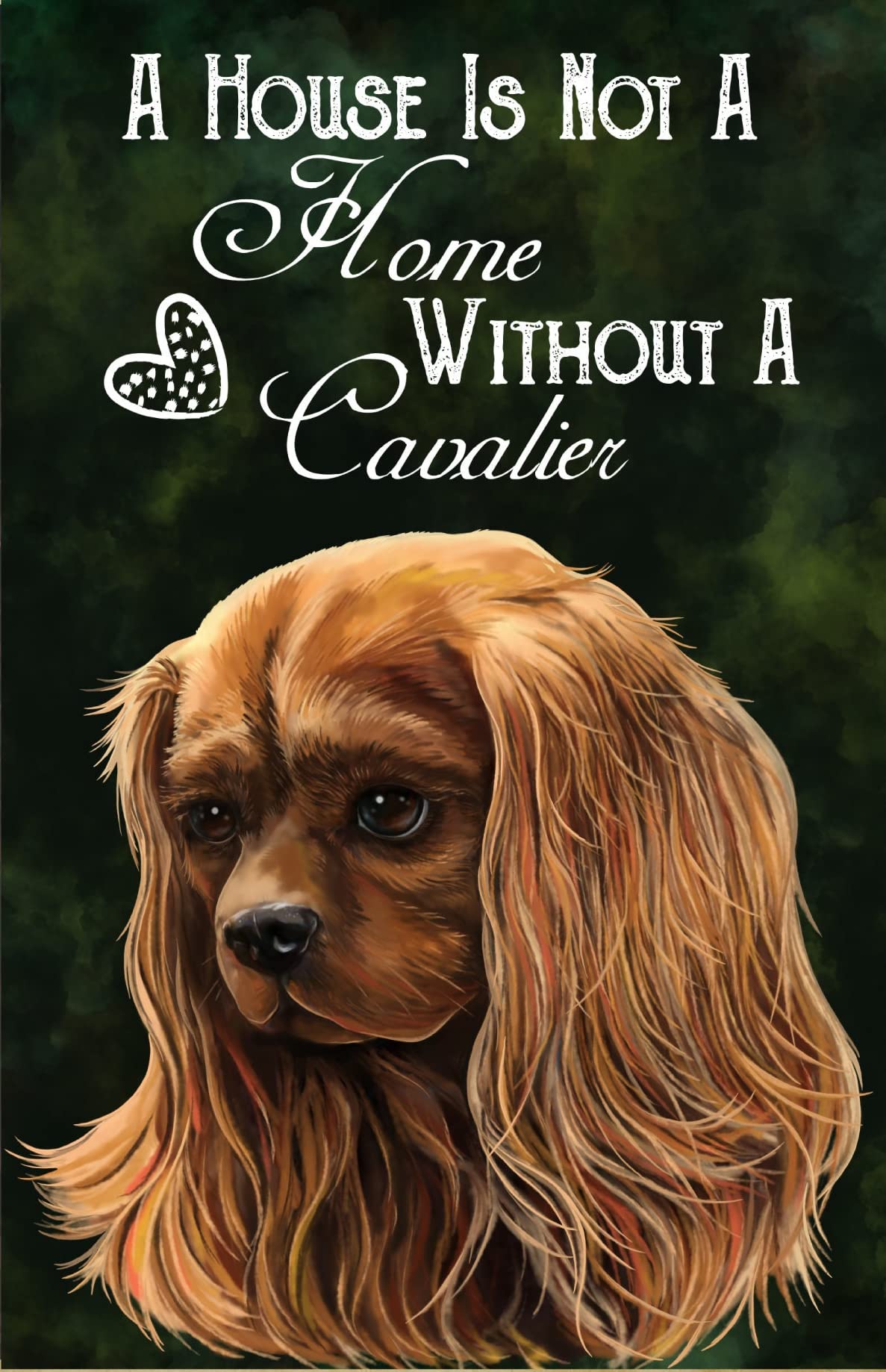 Bioprocess Red Cavalier King Charles Spaniel Ruby Cavalier Dog Wall Decor Wall Decor Poster Metal Sign 8X12 Inches