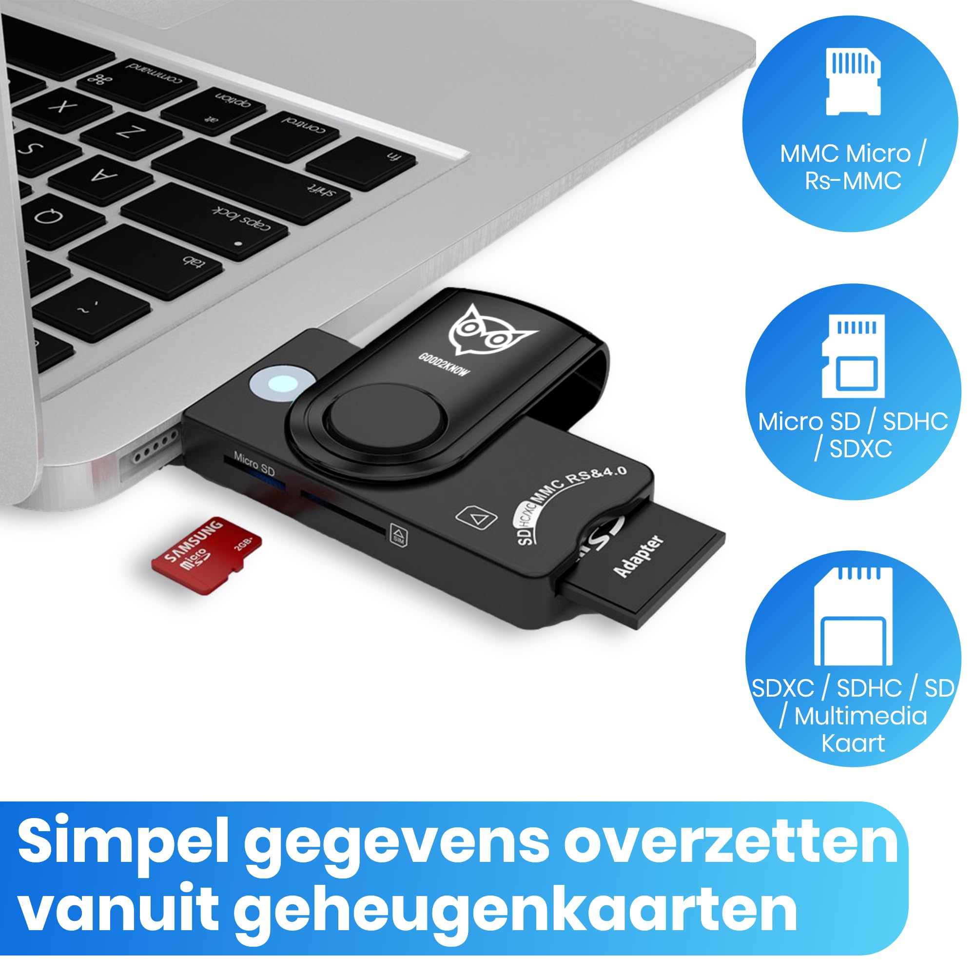 Good2know Lettore Di Schede EID USB-A E USB-C Per Belgio, Compatibile PC E Mac, Smart Card Per Identità Digitale - 4