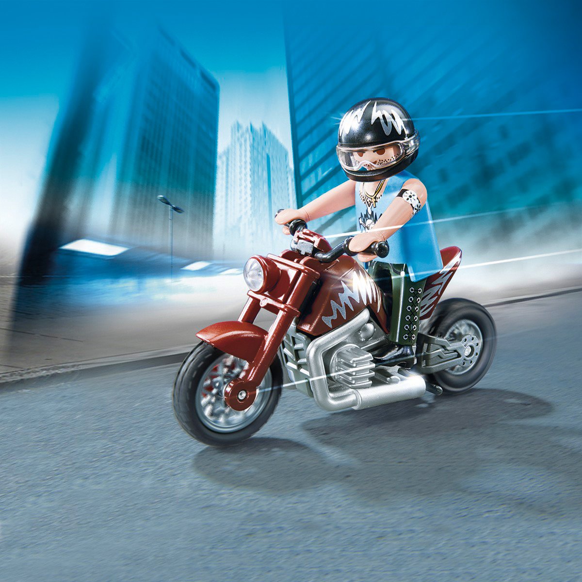 PLAYMOBIL Coleccionables - Sports & Action Moto Custom Juguetes y Juegos 5527