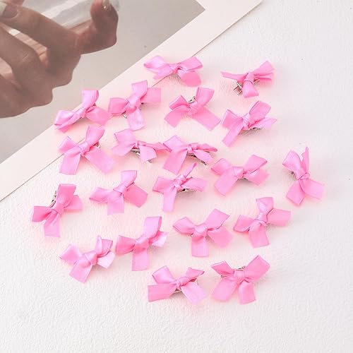 Miniatura 6 de MHDGG 20 pinzas para el cabello con lazo pequeño y lindo para mujer, pinzas de pelo de color sólido, pinzas de cocodrilo para mujeres y niñas,