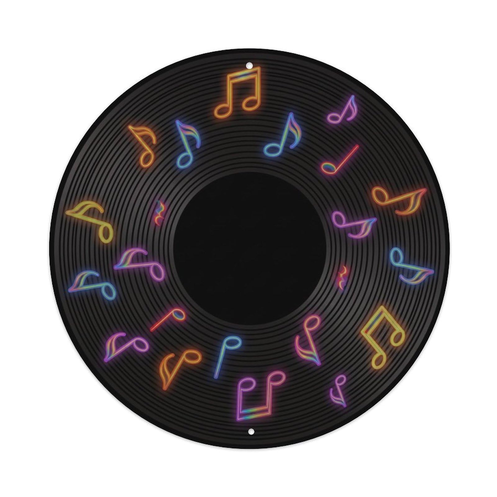 Colorful Music Vinyl Records Weaken Bright Reduce Metal Tin Sign