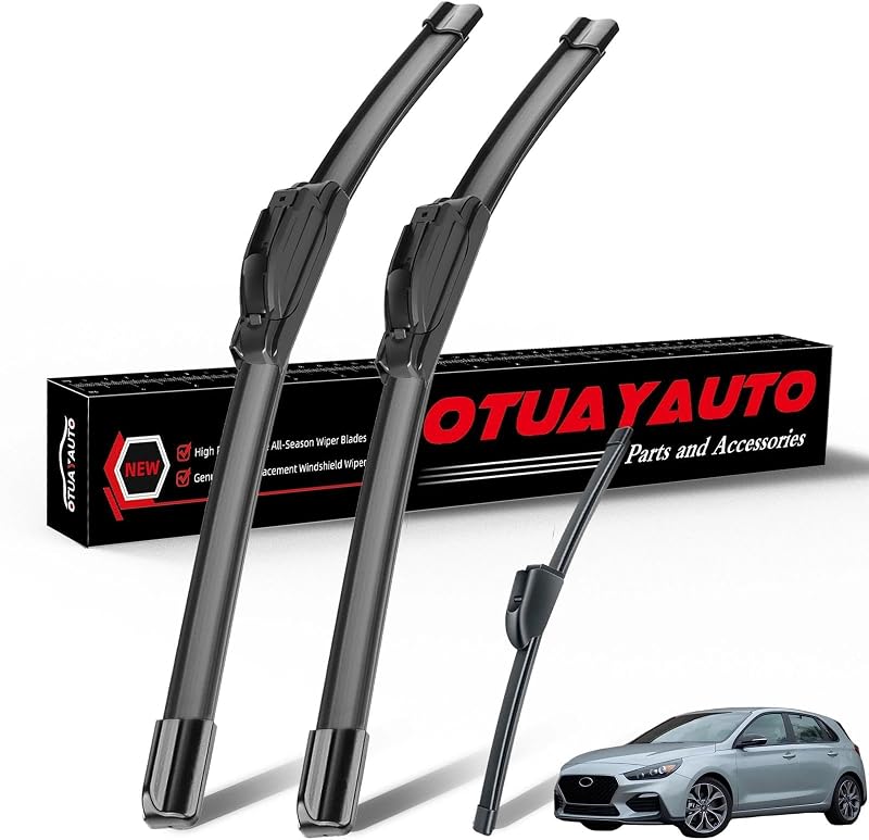Palhetas do limpador de para-brisa OTUAYAUTO para Hyundai Elantra e Elantra GT – Kit com 3 unidades