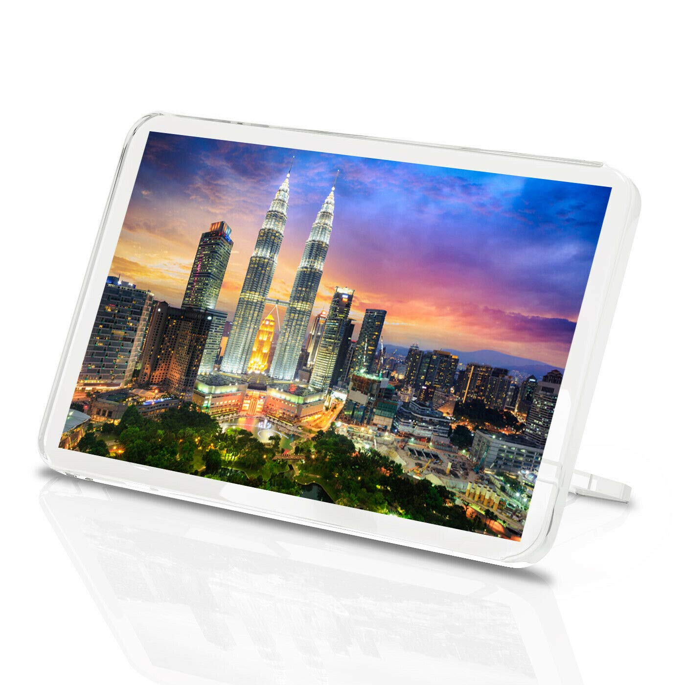 Destination Vinyl Magnets Multicolor 1 X Fridge Magnet -Kuala Lumpur Malaysia Classic Fridge Magnet - Petronas Twin Towers Gift #12582
