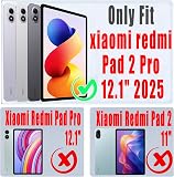idudao Case for Xiaomi Redmi Pad 2 Pro 12.1 inch, Rotating Cover with Stylus holder Tablet Tab Auto Wake/Sleep,Black - 7