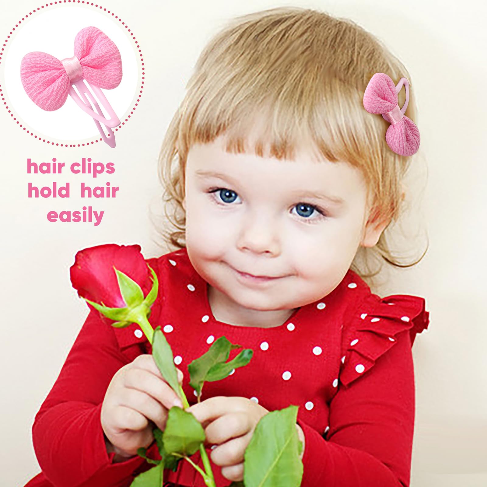 DRESHOW Accessoires de Cheveux pour les Filles Doux Sans Couture arcs et Fleurs Mignon Pinces à Cheveux Bandeau Élastique pour Queue de Cheval pour Tout-petits Nourrissons