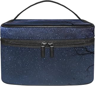 Makeup Bag Cosmetic Bags Portable Travel Toiletry Organizer Pouch Makeup Bag for Women Halowin Painting at Night.jpg, Multicolor5, 22.5x15x13.8cm/8.9x5.9x5.4in
