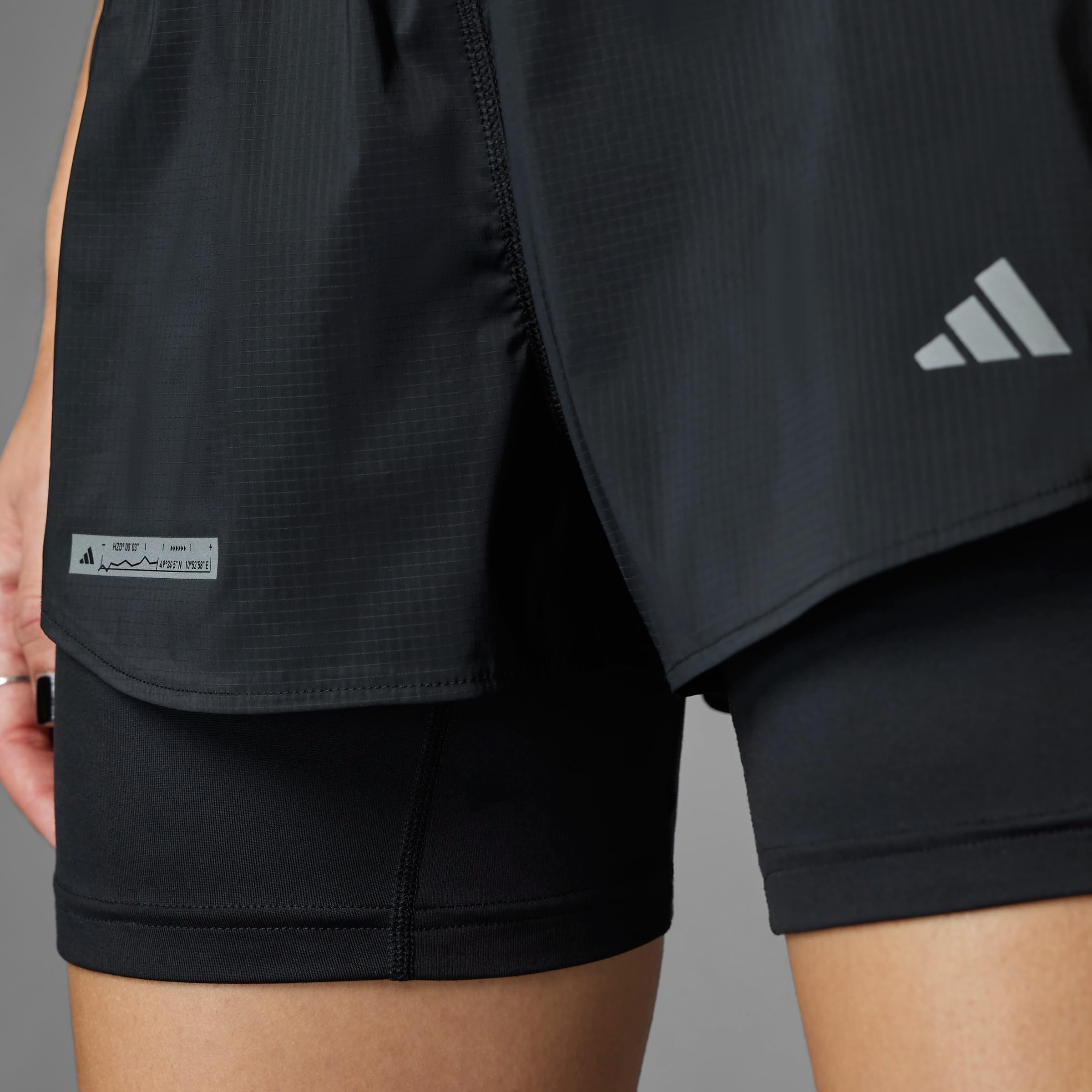 adidas Mujeres Ultimate 2In1 Short Laufbekleidung Pantalones Cortos Black - Negro