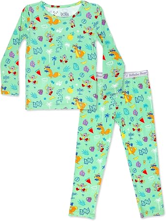 Bellabu Bear Dora Rayon from Bamboo Two-Piece Pajamas for Boys & Girls