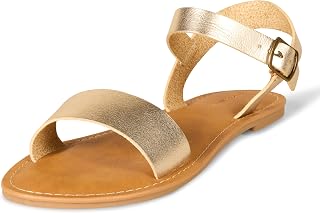 Amazon Essentials Damen Sandale mit Zwei Riemen und Schnalle