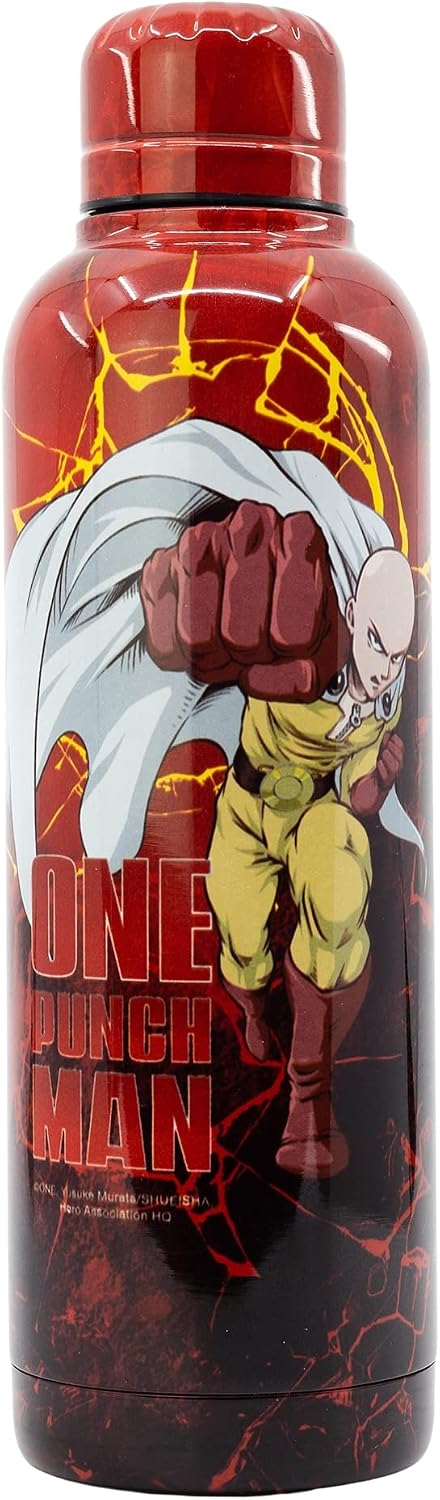 Stor one punch man - bouteille transportable en acier inoxydable - gourde réutilisable saitama - 515 ml