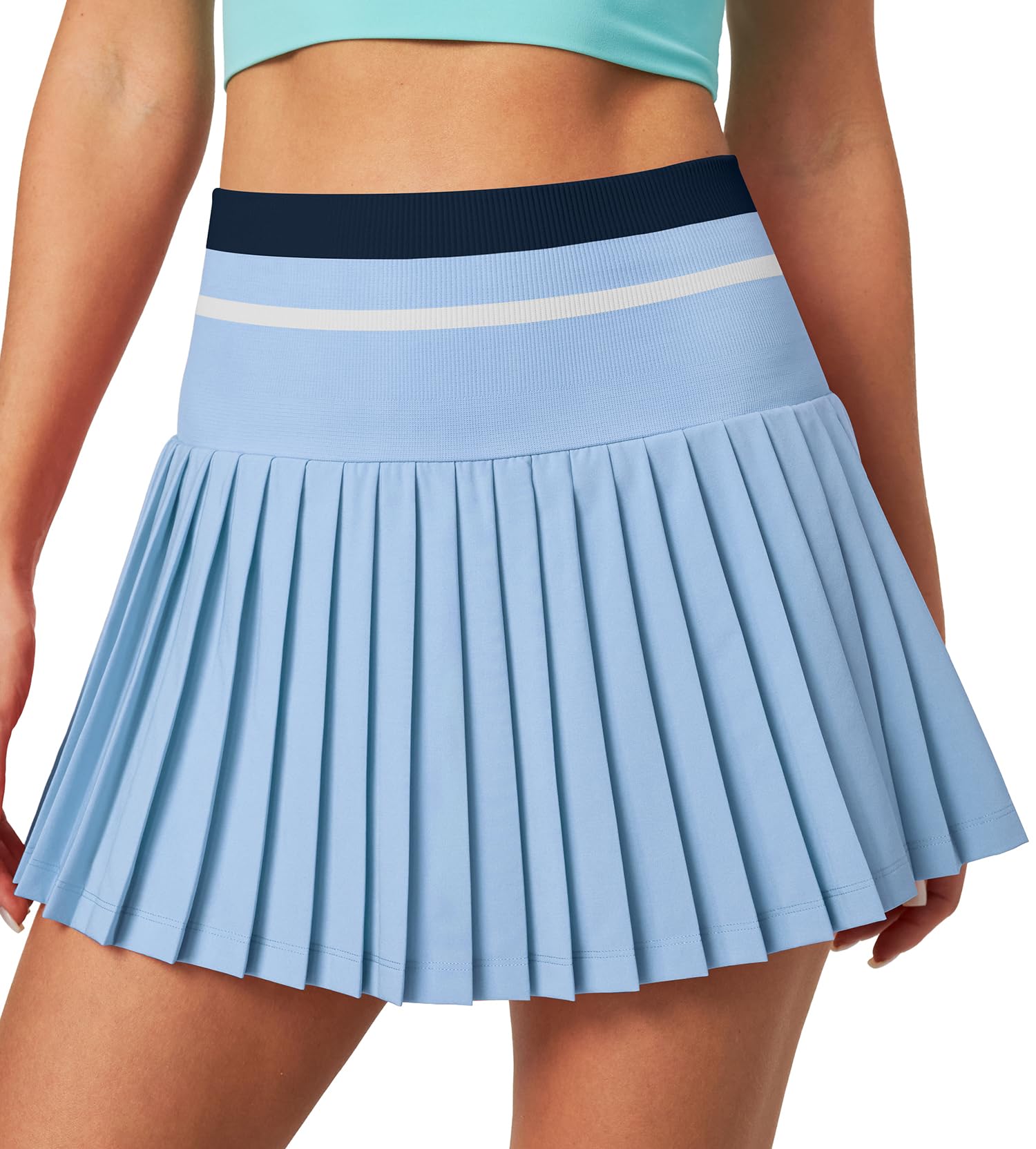 Heathyoga Falda de tenis plisada con bolsillos para mujer, falda de tenis para mujer, falda de golf de cintura alta, falda atlética