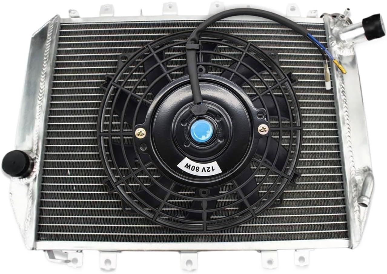 アルミラジエーター+ファン、Kawasaki Ninja ZX-12R ZX-12 ZX1200 2002