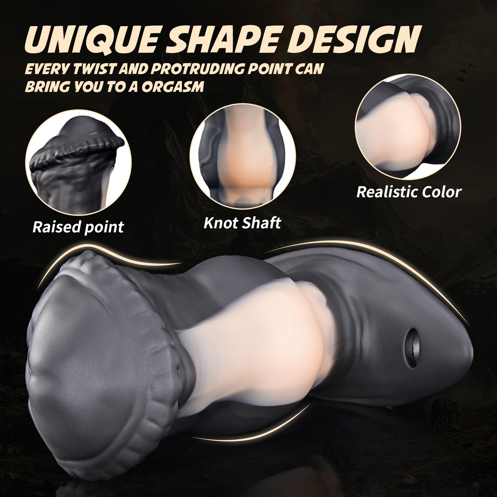 1.9" Diameter Thick Anal Plug Nothosaur「IPONY」Strap-on Wearable Adjustable with Hands-Free Anal Training Set Sex Toy,