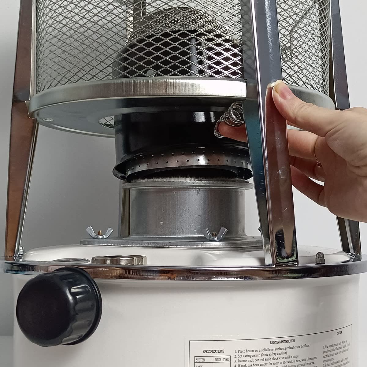 Kerosin-Herdbrenner zum Kochen, Leichter tragbarer Kerosin-Konvektions-Raumheizer, Campingkocher mit Tasche + 6 Dochten, 10000 BTU für Innendeck, Eisfischen, Heizung, Außenheizung