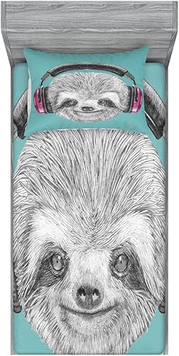 Miniatura 213 de Ambesonne Juego de sábanas bajeras y fundas de almohada, deliciosos tacos con verduras, cocina folclórica, ingredientes de recetas de comida Beige