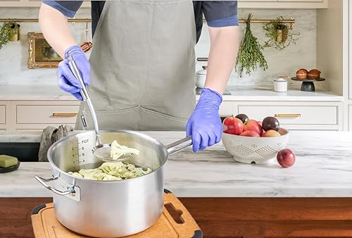 Miniatura 3 de Colador de malla Wok de acero inoxidable, cuchara espumadera de malla para cocinar, diámetro de 4.75 pulgadas