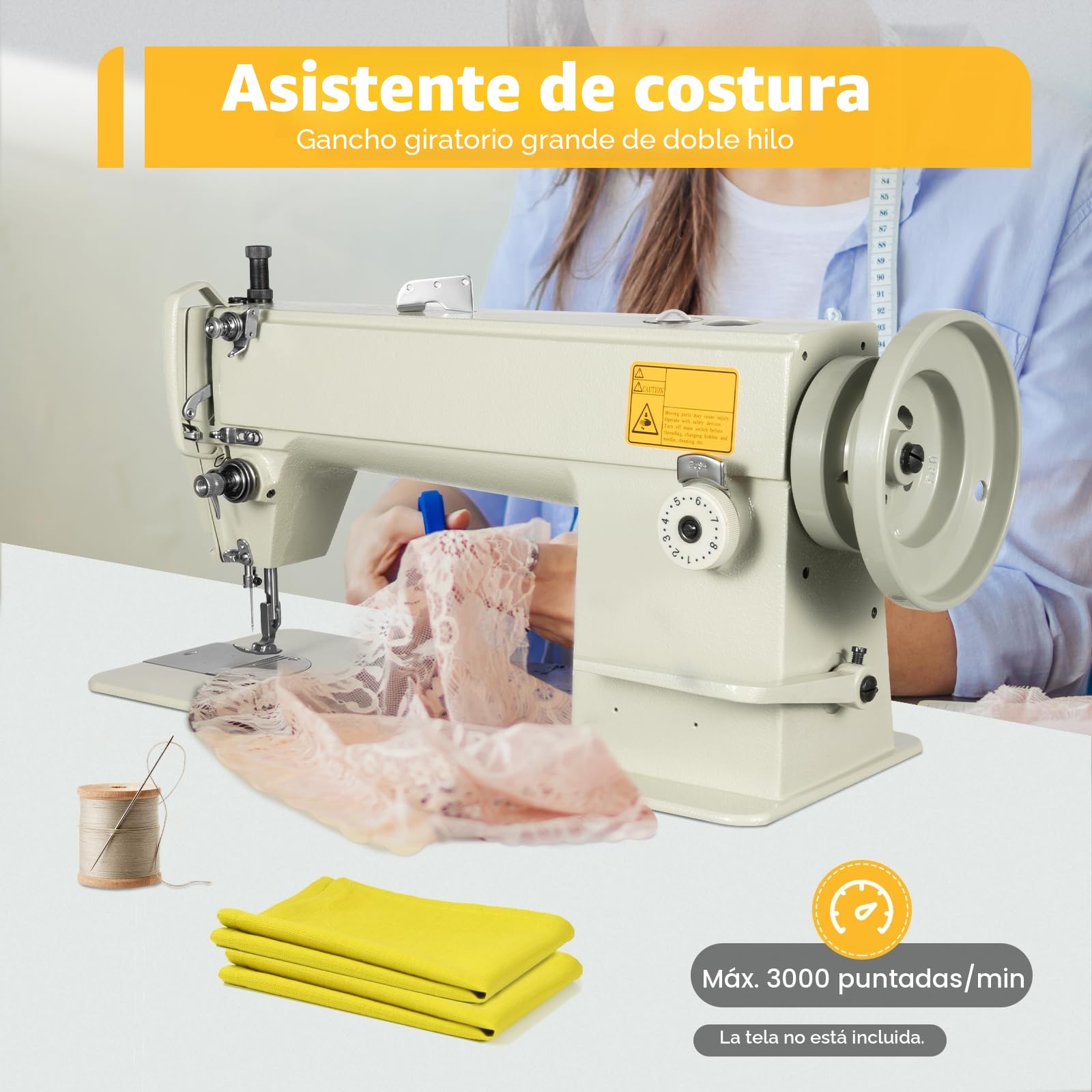 Máquina de coser de cuero, máquina de coser pesada, adecuada para coser materiales pesados, con lubricación automática