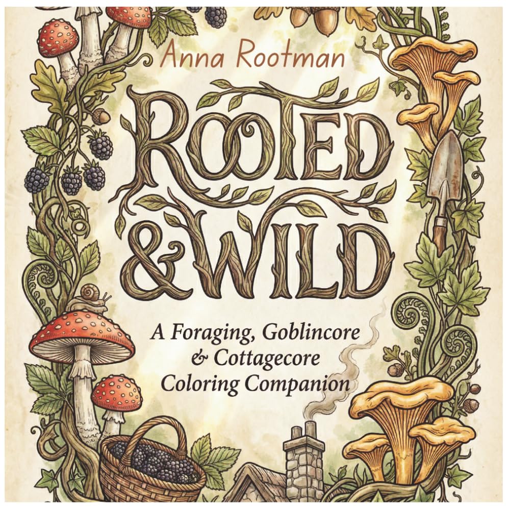 ROOTED & WILD Coloring Book: A Foraging, Goblincore & Cottagecore Coloring Companion