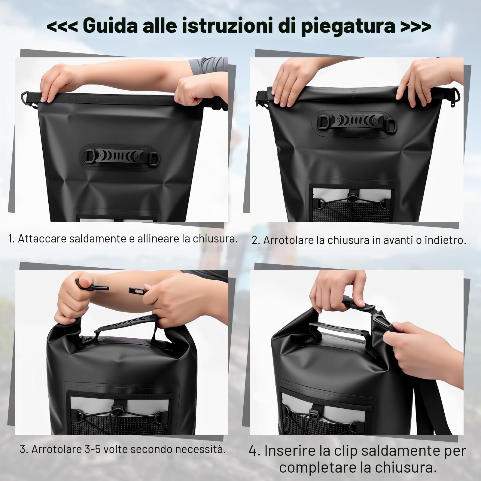 Zaino impermeabile da 30 litri, galleggiante, per kayak, con striscia riflettente superiore, per viaggi, spiaggia, escursionismo e campeggio, uomo/donna
