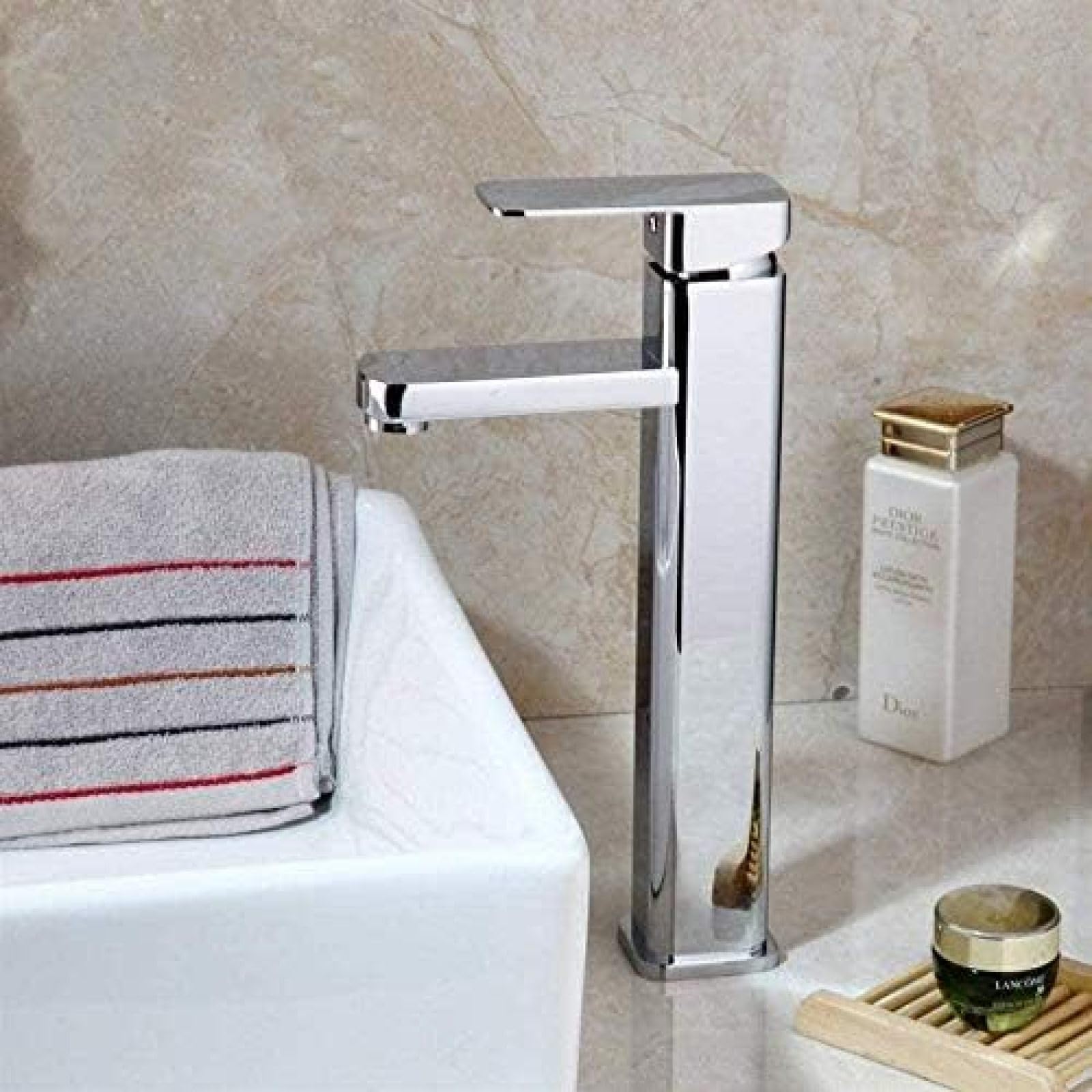 Robinet mitigeur de lavabo chrome pour mitigeur eau salle de bains évier