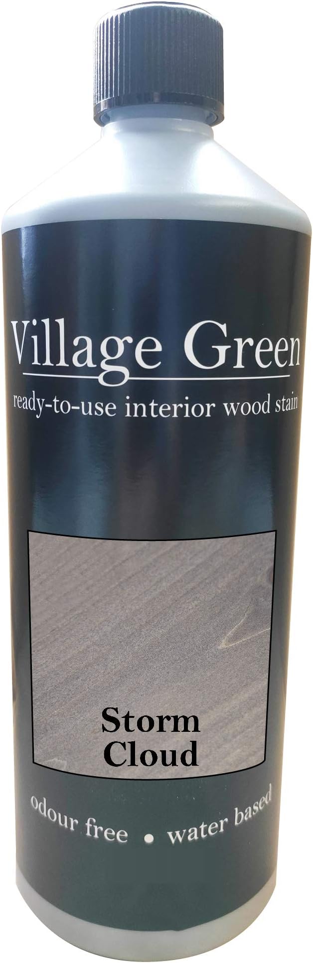Village Green Ready To Use Wood Stain - Wood Dye - 28 Colours - Super High Pigment Content Water Based (250ml, Storm Cloud)