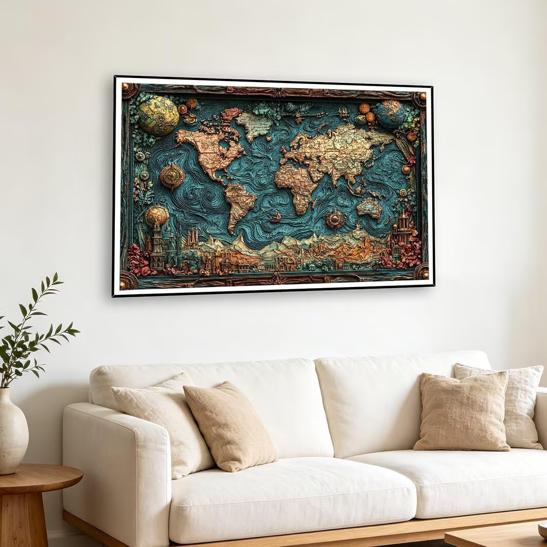 Puzzle Mappa, Puzzle 1000 Pezzi per Adulti, Regalo Donna/Uomo -2609