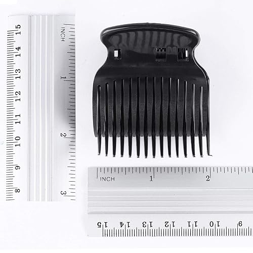 Miniatura 3 de Tbestmax 24 clips de rodillo caliente para rizador de pelo, clip de garra, reemplazo de sección de cabello para mujeres y niñas, color negro