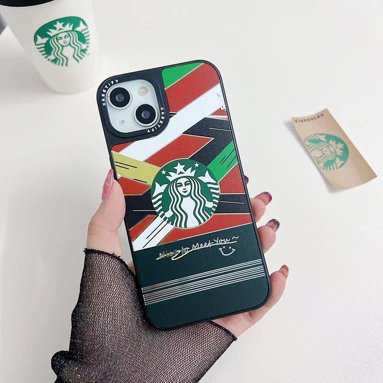 A.S. PLATINUM New Luxury Starbuck Print Design Mobile Phone Case for