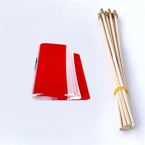 Miniatura 3 de TSMD Mini banderas de mano con bandera peruana, 5 x 8 pulgadas, paquete de 12