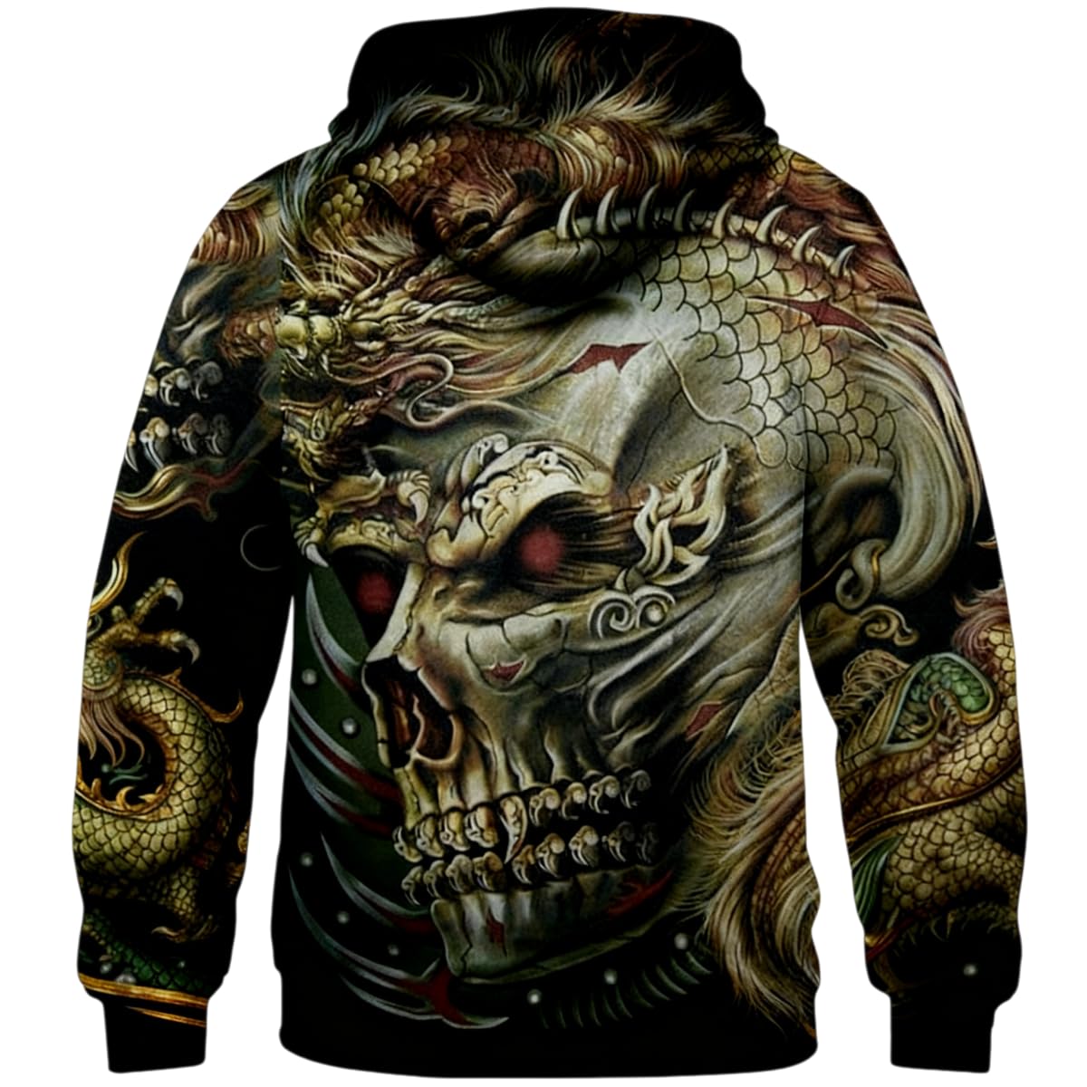 Męska bluza z kapturem szkielet demon 3D druk cyfrowy pary dwuczęściowy zestaw z kapturem (S/B-11)