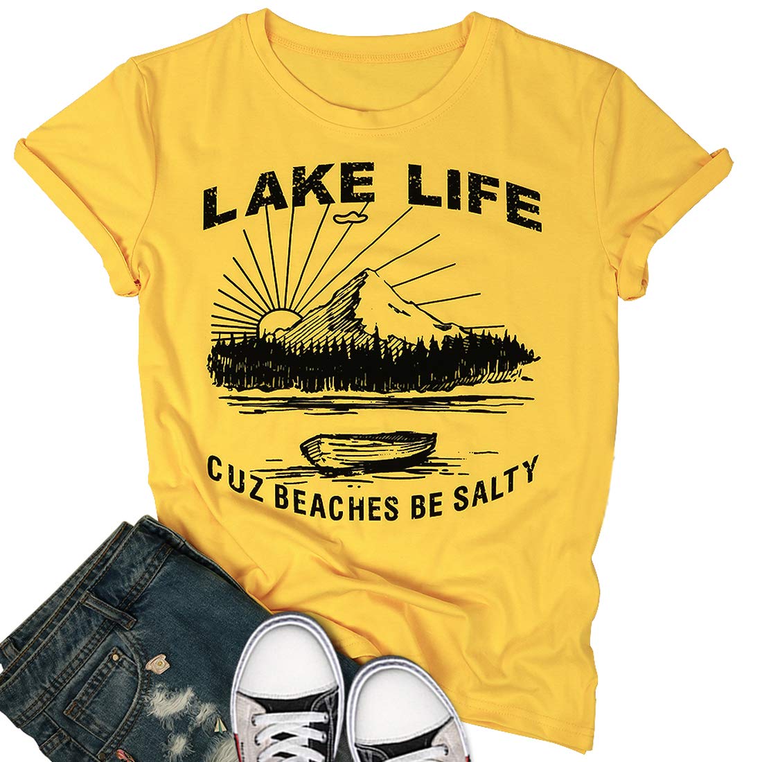 Cute Funny Graphic Tees Casual 